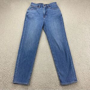 Madewell Women's The Mom Jean Hi-Rise Stretch Jeans Denim  |  Size: 26